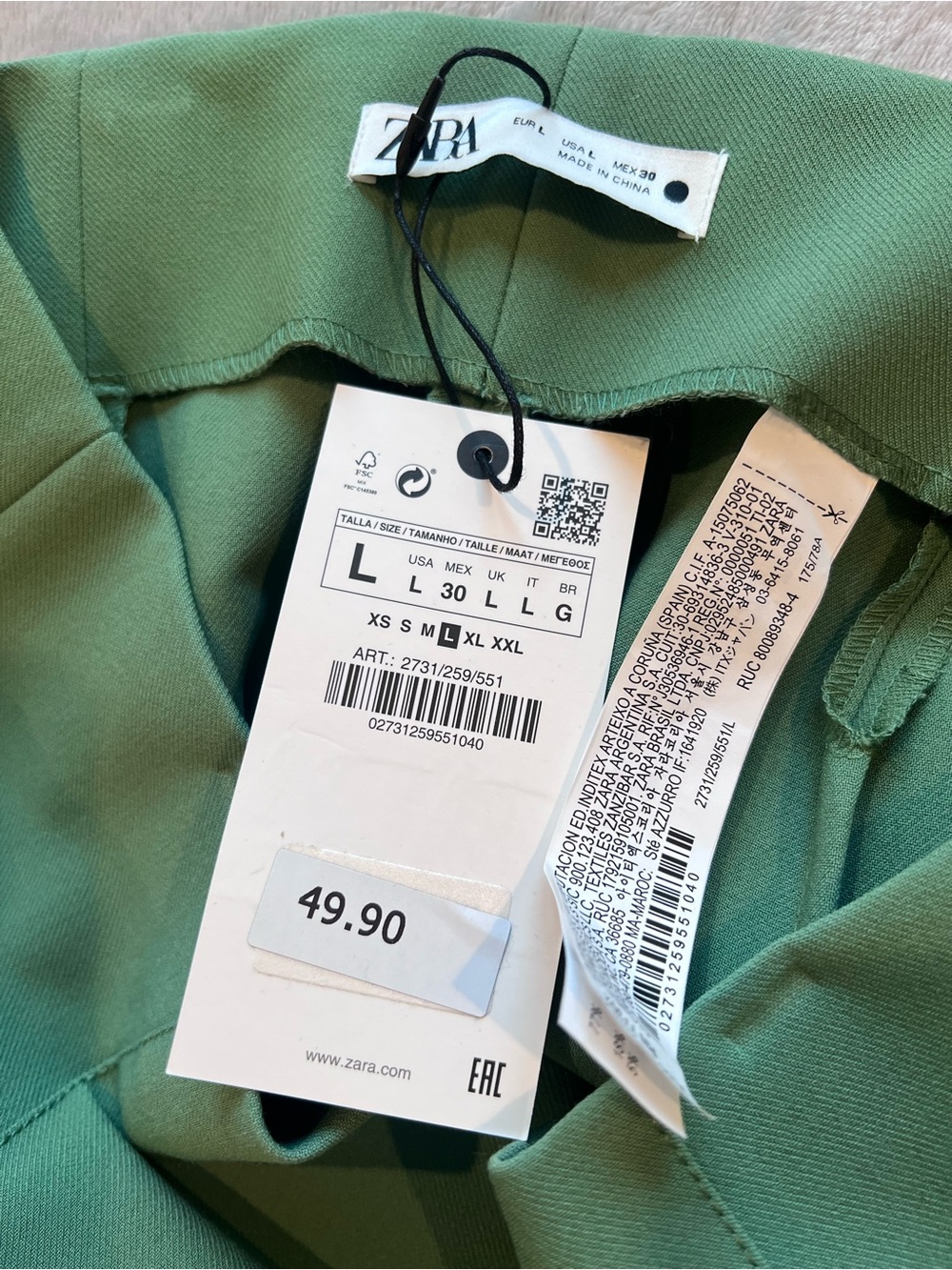 Zara Mint Green Pants